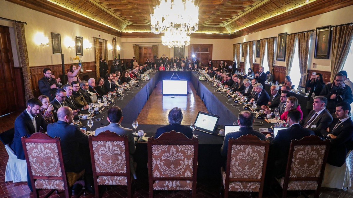 El presidente de la República, Guillermo Lasso, mantuvo una reunión con representantes del sector empresarial.
