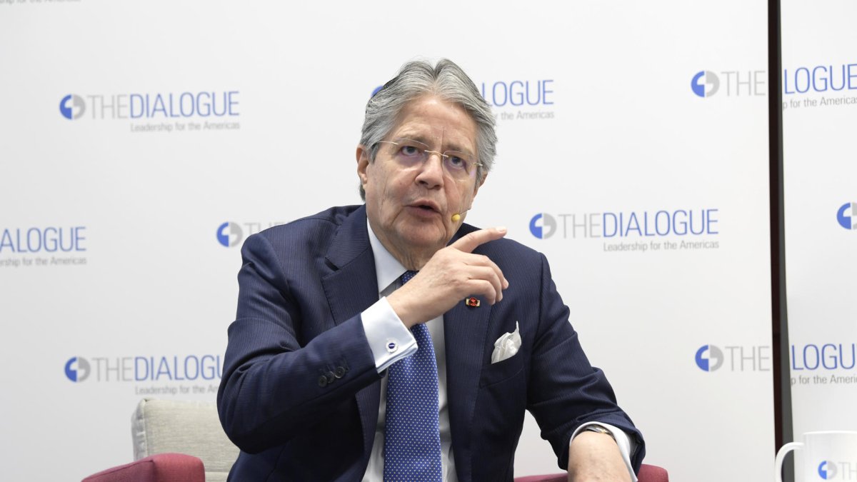 Fotografía de archivo en la que se registró al presidente de Ecuador, Guillermo Lasso.