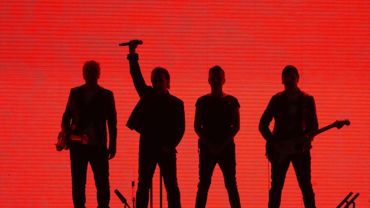 Imagen de archivo de la banda de rock Irlandesa U2.