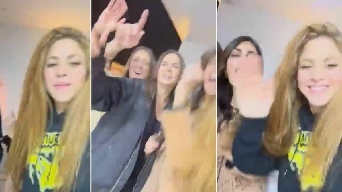 Música y algarabía fue la constante de Shakira y sus amigas.