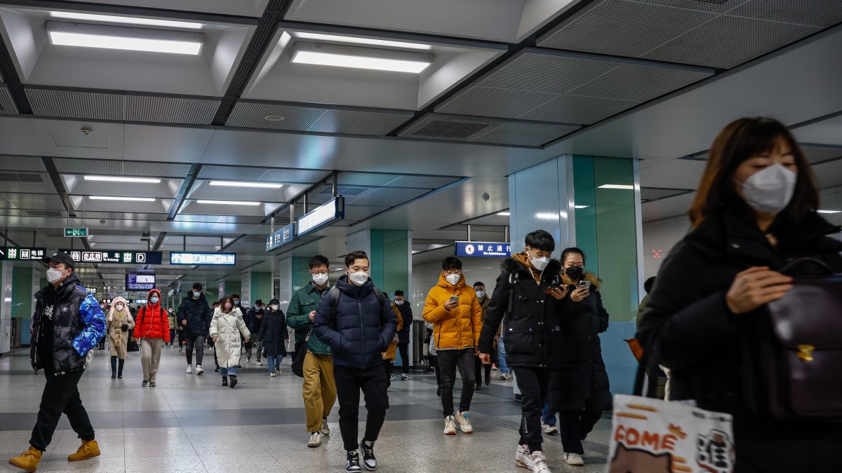 Una estación de metro en Pekín.