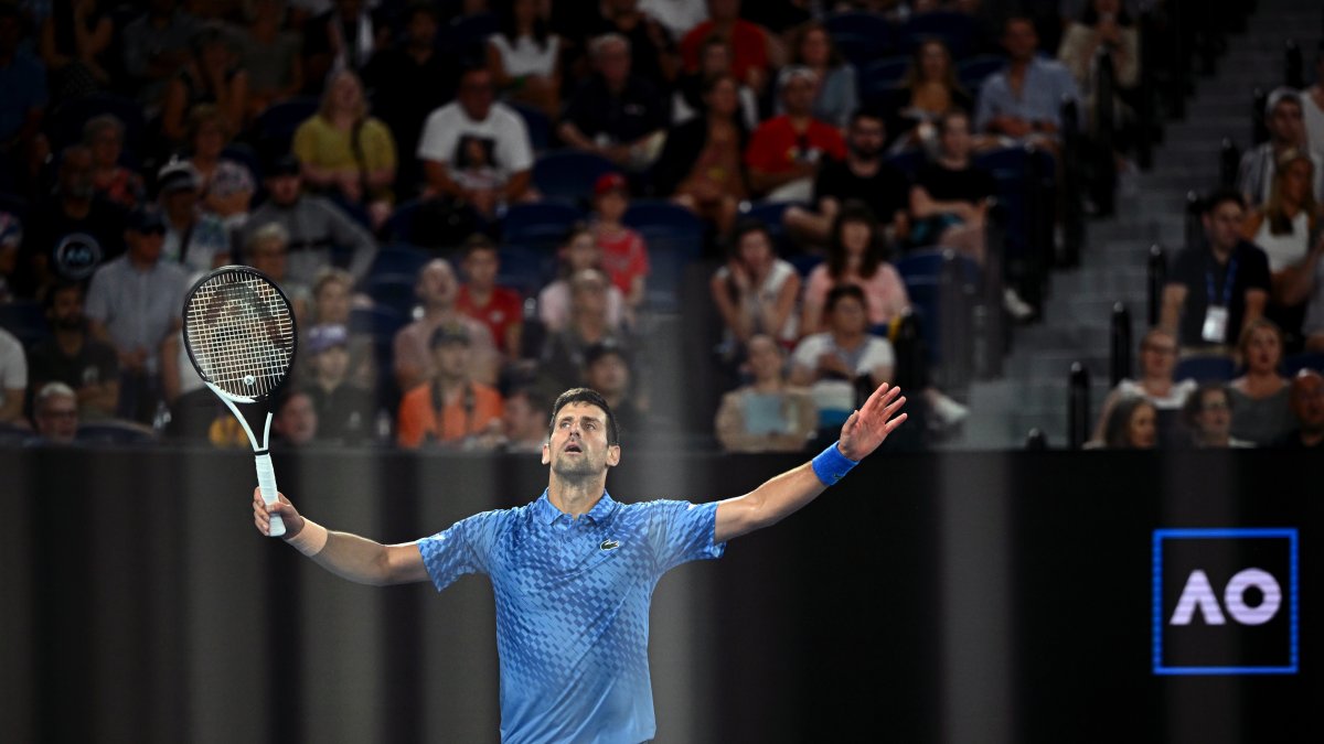 Nole festejó, pero aseguró que su pierna “no está perfecta”.