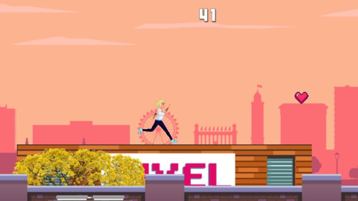 Captura de pantalla del videojuego de Cynthia Viteri, candidata de la lista 6 a la reelección a la Alcaldía.