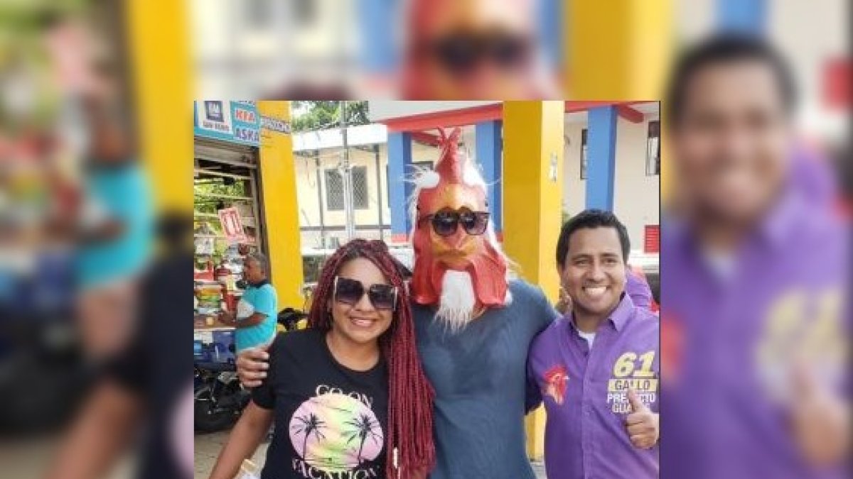 Captura de video de Tik Tok de candidato a la Prefectura del Guayas.