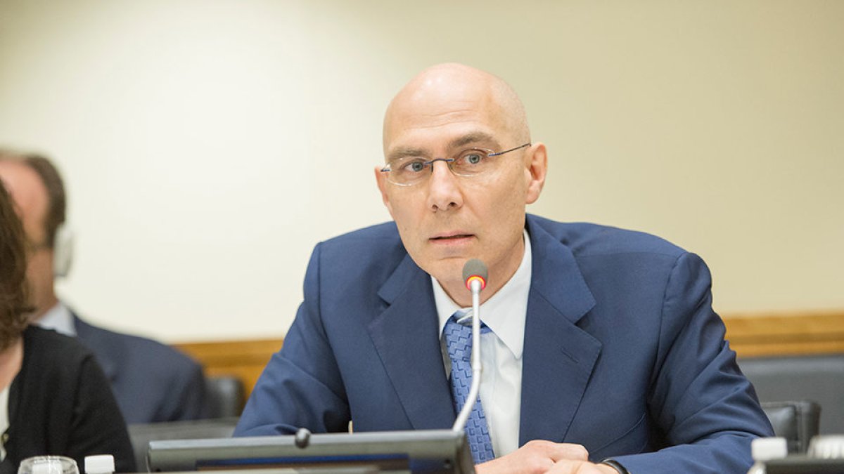 Volker Turk asumiendo su cargo como secretario general asistente para Coordinación Estratégica en la Oficina Ejecutiva del Secretario General