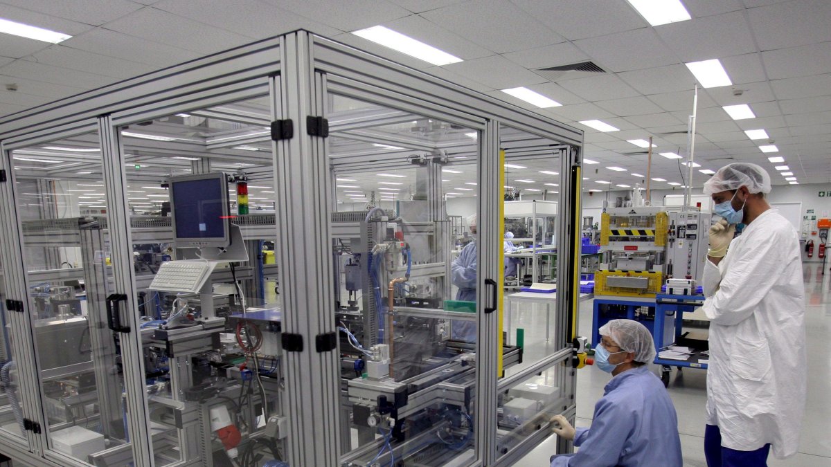 Planta de fabricación de baterías de litio.