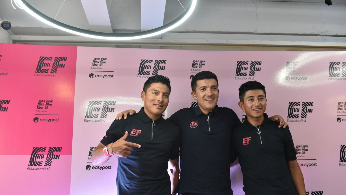 Richard Carapaz fue presentado como el líder de EF. Iniciará la temporada en el Campeonato Nacional