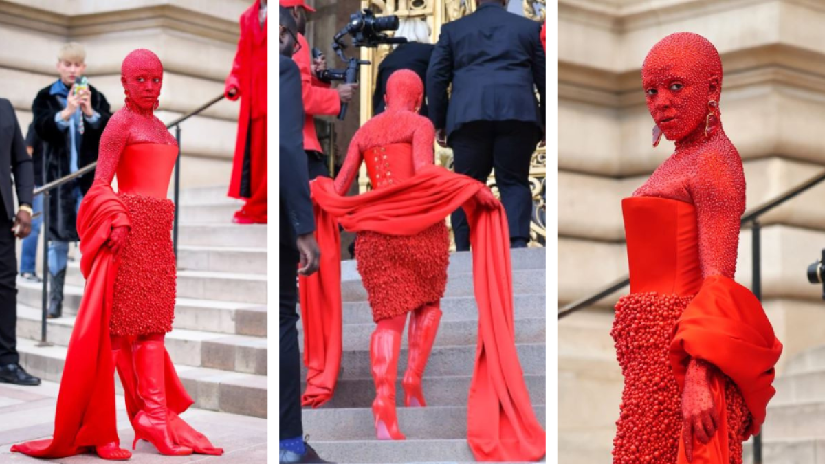 Doja Cat sorprendió a todos con un look lleno de diamantes.