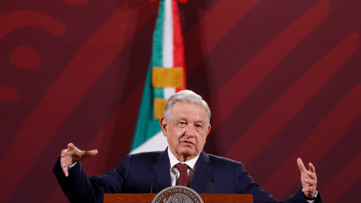 El presidente de México, Andrés Manuel L´pez Obrador, en una rueda de prensa de este 25 de enero.