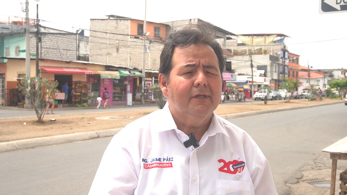 Jaime Páez, candidato a la alcaldía de Guayaquil por el movimiento político Democracia Sí, lista 20.