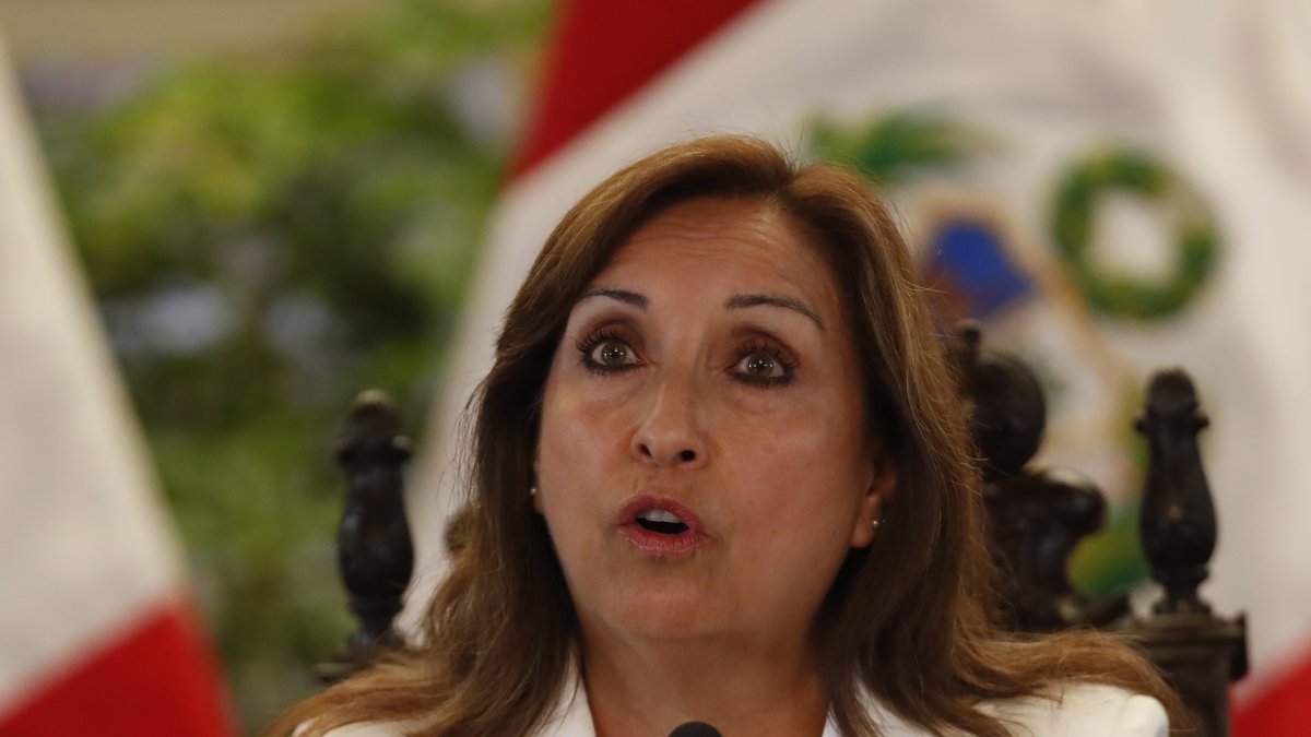 La presidenta del Perú, Dina Boluarte.