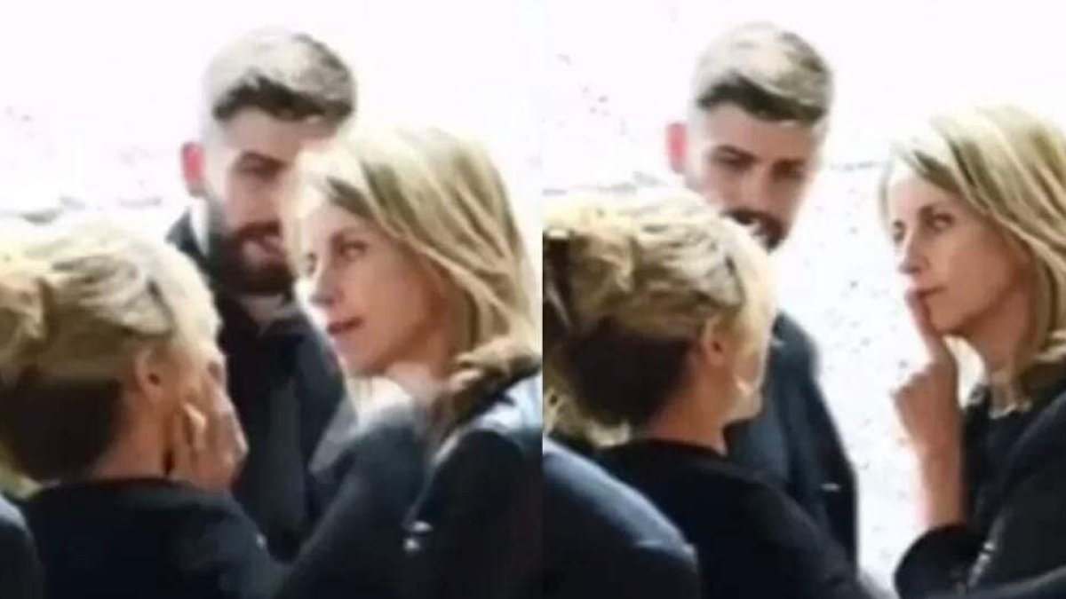 Momentos en que Monserrat Bernabeu reprende a Shakira mientras Piqué observa la escena.