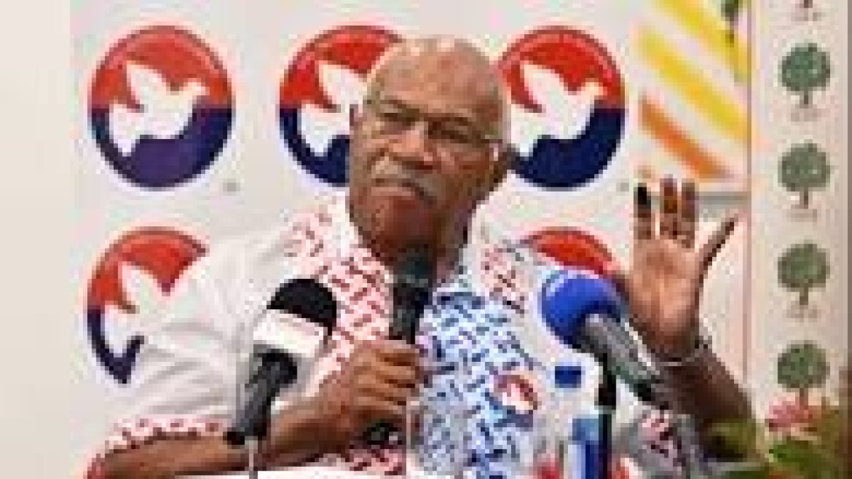 Imagen de archivo del primer ministro de Fiyi, Sitiveni Rabuka.