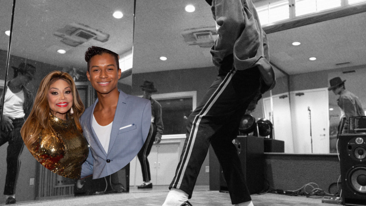 Jaafar Jackson en uno de los ensayos