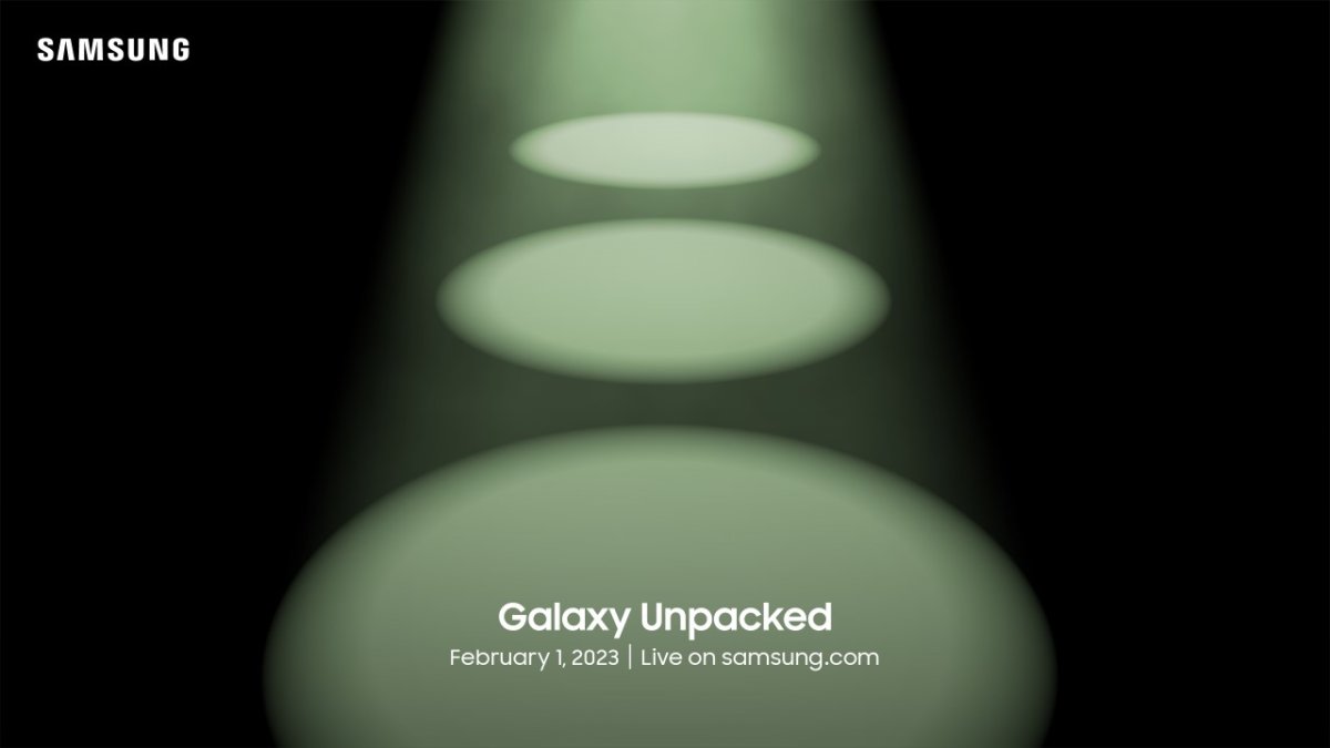 Invitación al Samsung Unpacked, el primero del año.
