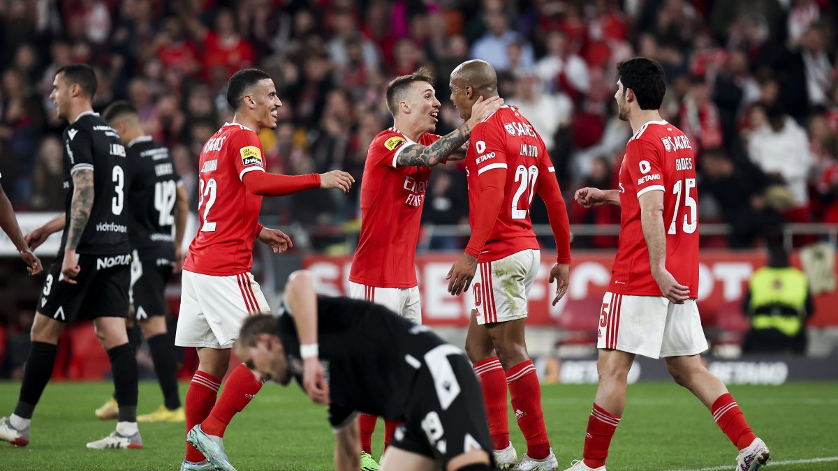 Los jugadores del Benfica cumplen una campaña con sobra de merecimiento para ganar la Liga.