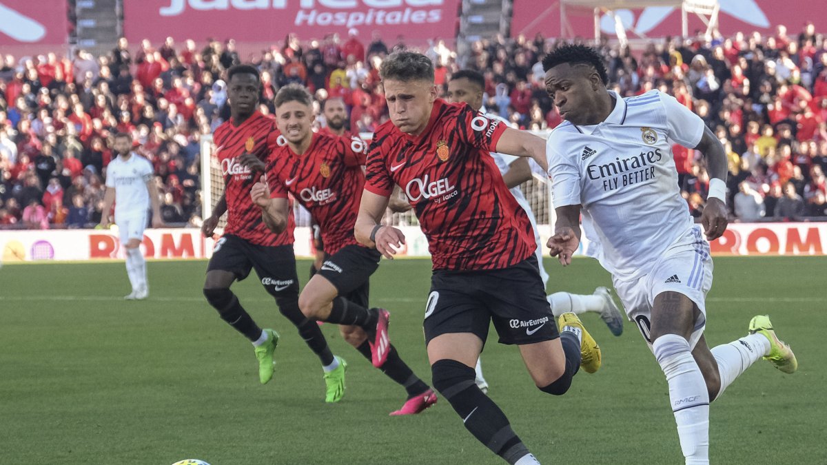 Vinicius no pudo marcar diferencia a favor del Madrid ante el Mallorca.