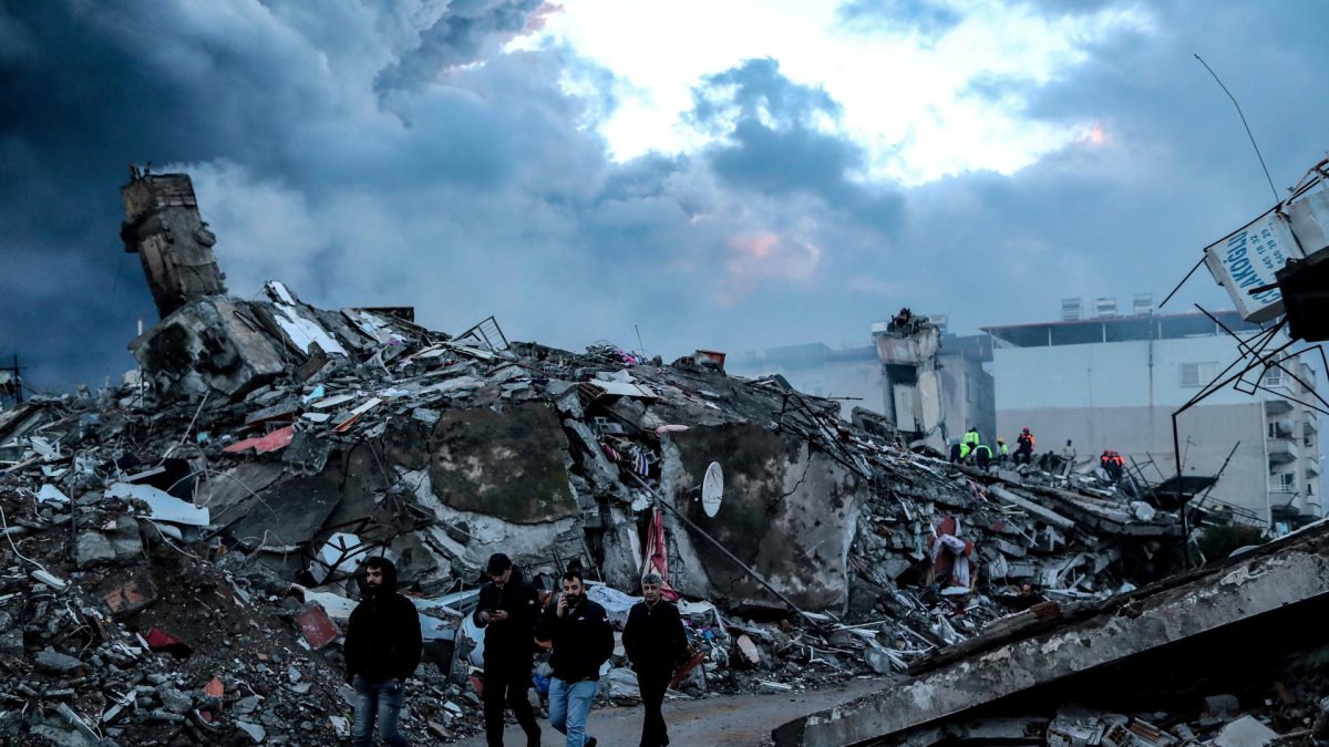 Escombros del terremoto.