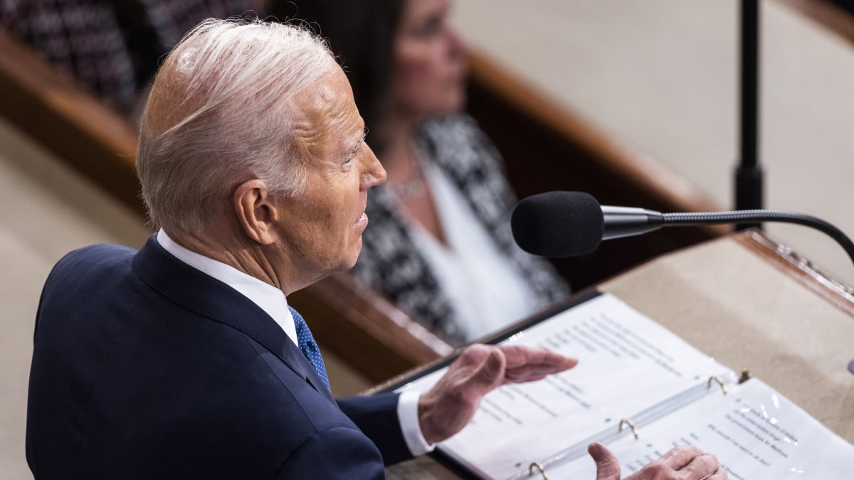 El presidente de los Estados Unidos, Joe Biden pronuncia el discurso sobre el Estado de la Unión.