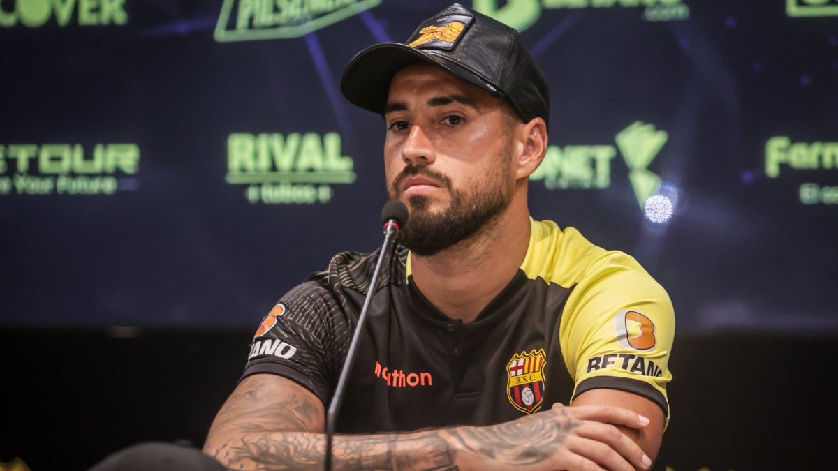 Francisco Fydriszewski, goleador de LigaPro 2022 con Aucas, ahora en Barcelona 2023.