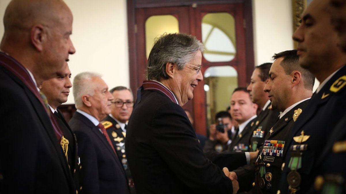 El presidente de la República, Guillermo Lasso, participó este 13 de febrero en la sesión solemne por el centésimo cuarto aniversario de la Casa Militar Presidencial.