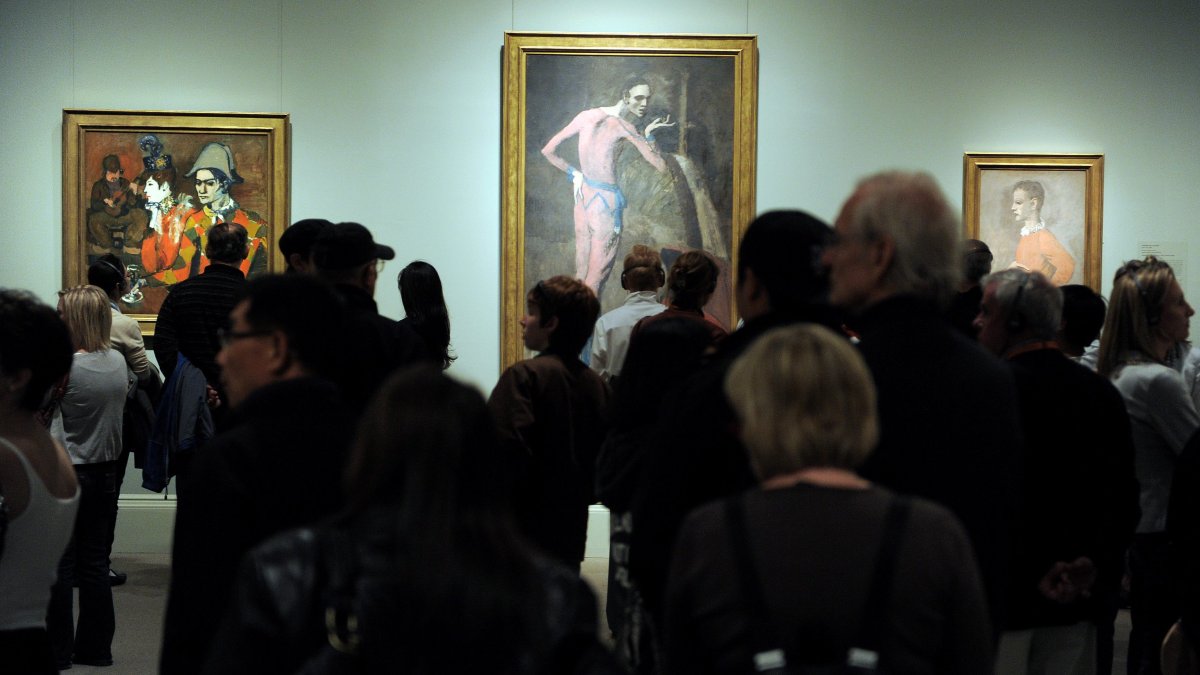 Nueva York. Cuadros de Picasso en el Museo Metropolitano de Arte.