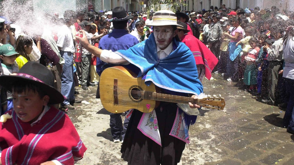 Foto de archivo del Carnaval de Guaranda.