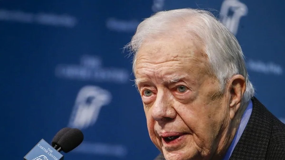 El expresidente de Estados Unidos entre 1977 y 1981, Jimmy Carter, durante una rueda de prensa, el 20 de agoto de 2015, en Atlanta (Georgia, EE.UU.).