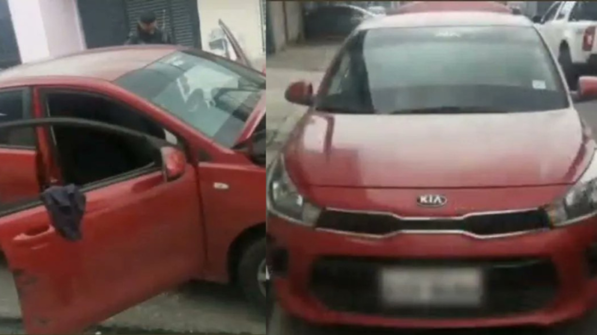 El carro, un auto rojo, es en el que al parecer se movilizaban los implicados.