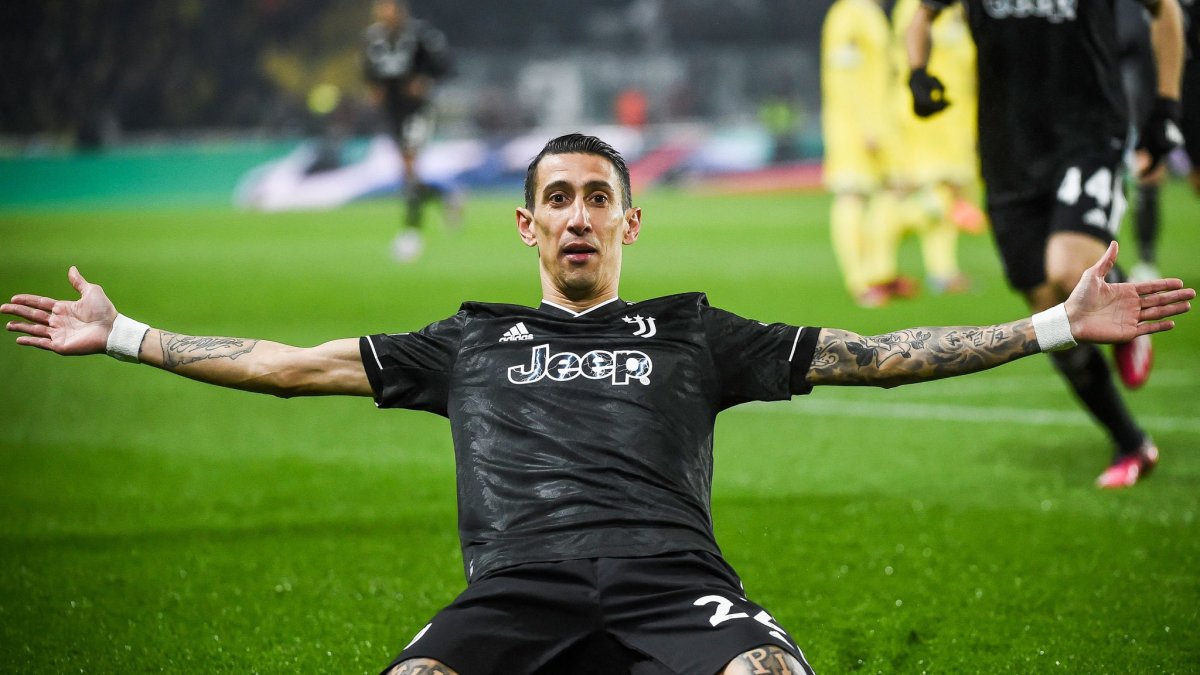 Ángel Di María se despachó con tres goles y otorgó el pase a su equipo, Juventus, hacia los octavos de final de la Europa League.