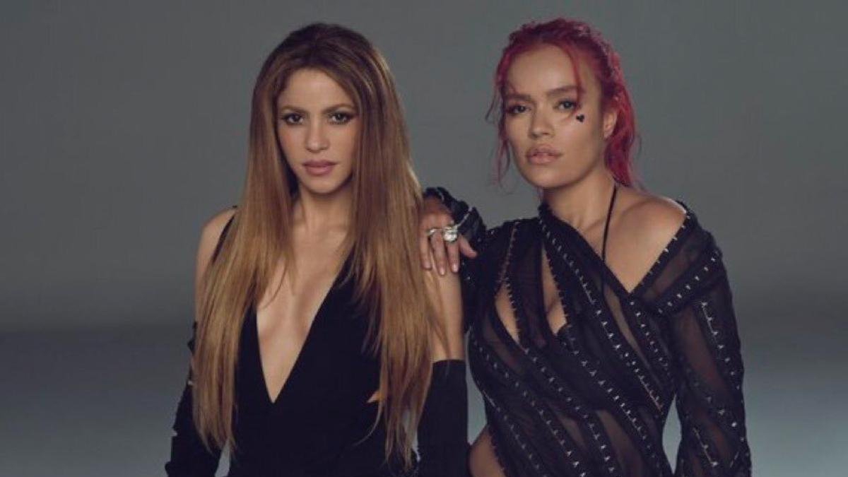 Shakira y Karol G en su nueva canción TQG.