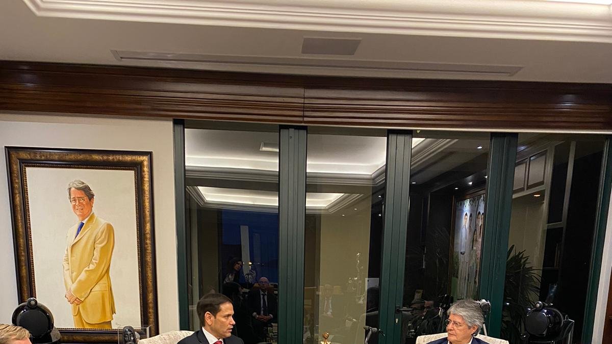 El senador estadounidense Marco Rubio se reunió con el presidente ecuatoriano Guillermo Lasso