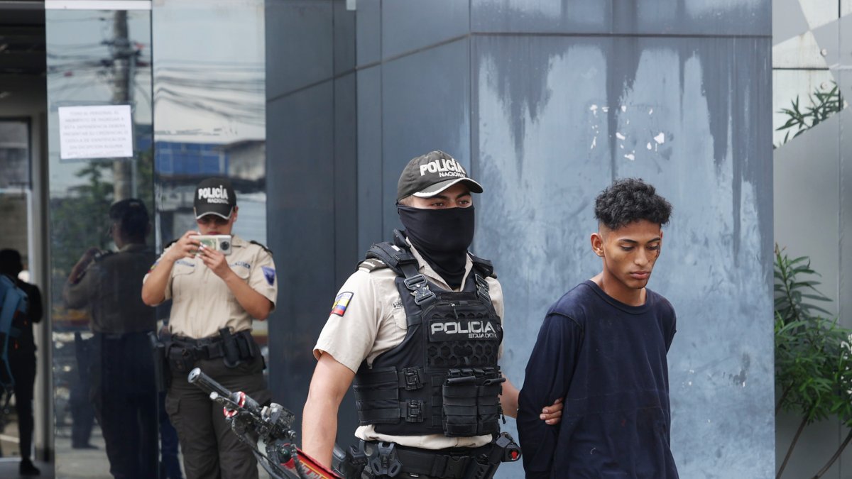 Guayaquil. El detenido fue presentado por la policía,