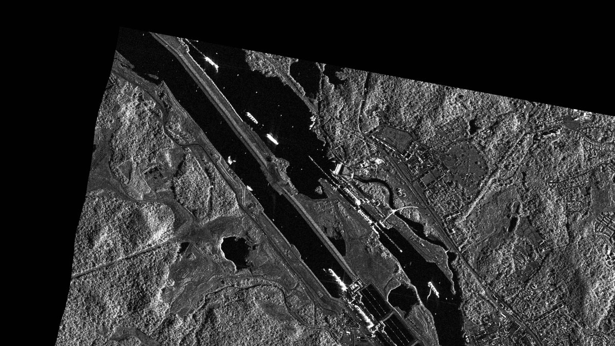 Imagen del Canal de Panamá captada por el satélite español de observación de la Tierra PAZ