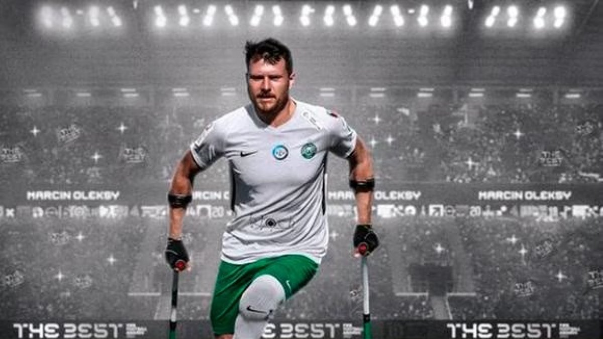 Marcin Oleksy es un futbolista amputado oriundo de Polonia, que marcó un tanto que se hizo viral en el 2022 por su espectacularidad.