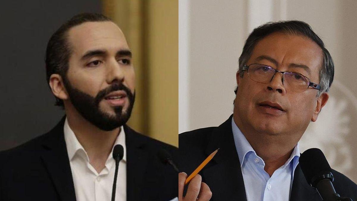 Gustavo Petro respondió al tuit en el que el mandatario salvadoreño criticaba sus políticas de seguridad.