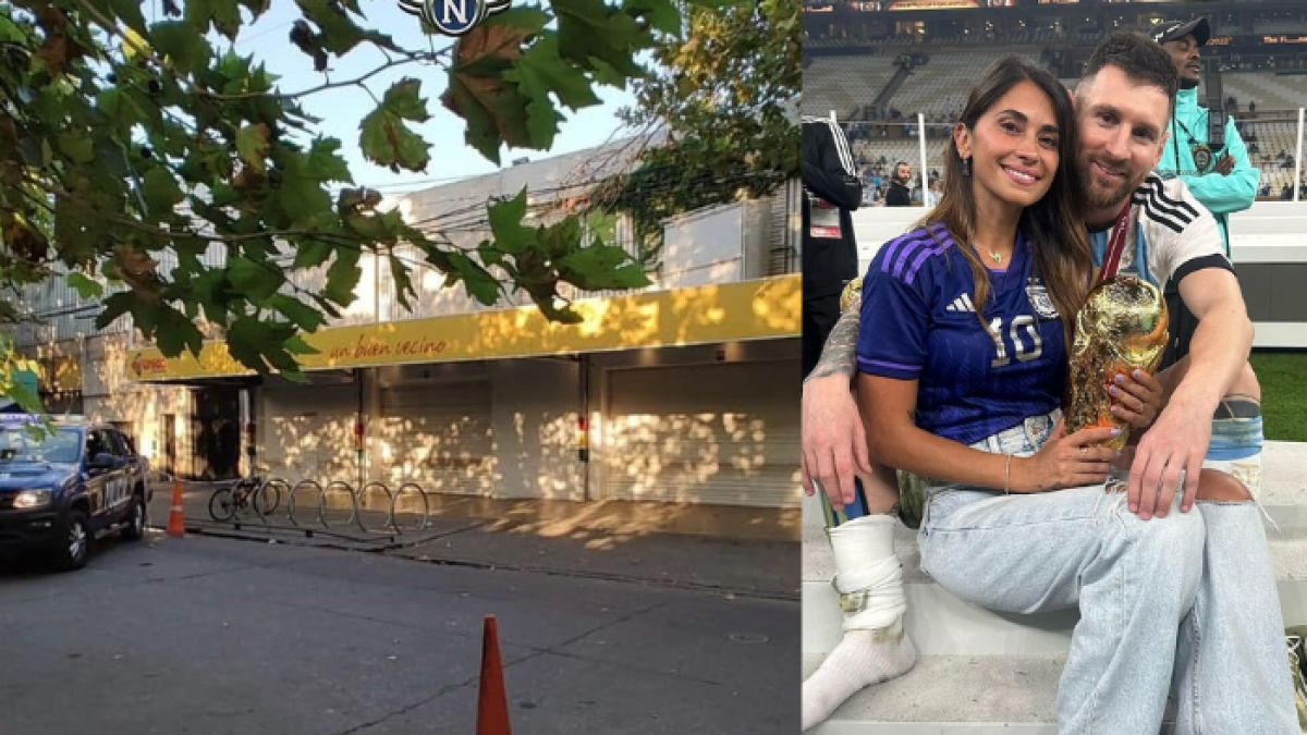 El supermercado fue baleado y dejaron un mensaje amenazante.