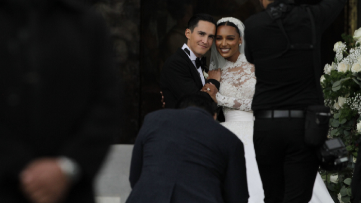 Juan David Borrero y Jasmine Tookes se casaron el 4 de septiembre en Quito.