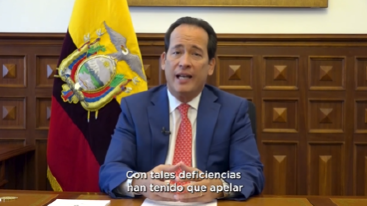 Henry Cucalón emitió el pronunciamiento oficial del gobierno de Guillermo Lasso