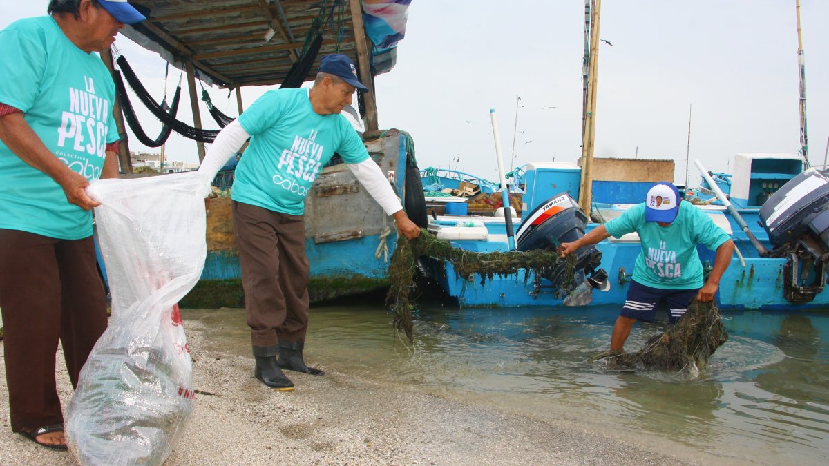 Santa Rosa. Los pescadores artesanales colaboraron en la iniciativa.