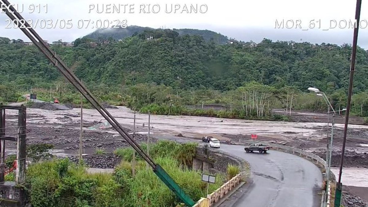 Captura del vídeo de monitoreo realizado por el ECU 911. A esta hora se reune el coe Provincial para determinar acciones.