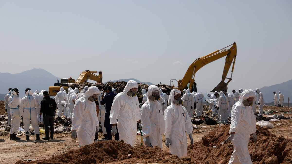 Imagen de Archivo de la búsqueda en Hong Kong (China) de los restos de la modelo asesinada Abby Choi.