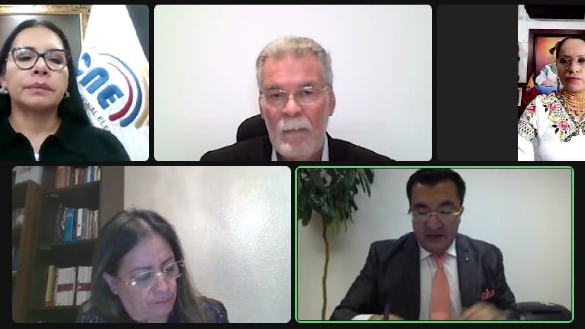 Sesión virtual del Pleno del Consejo Nacional Electoral.