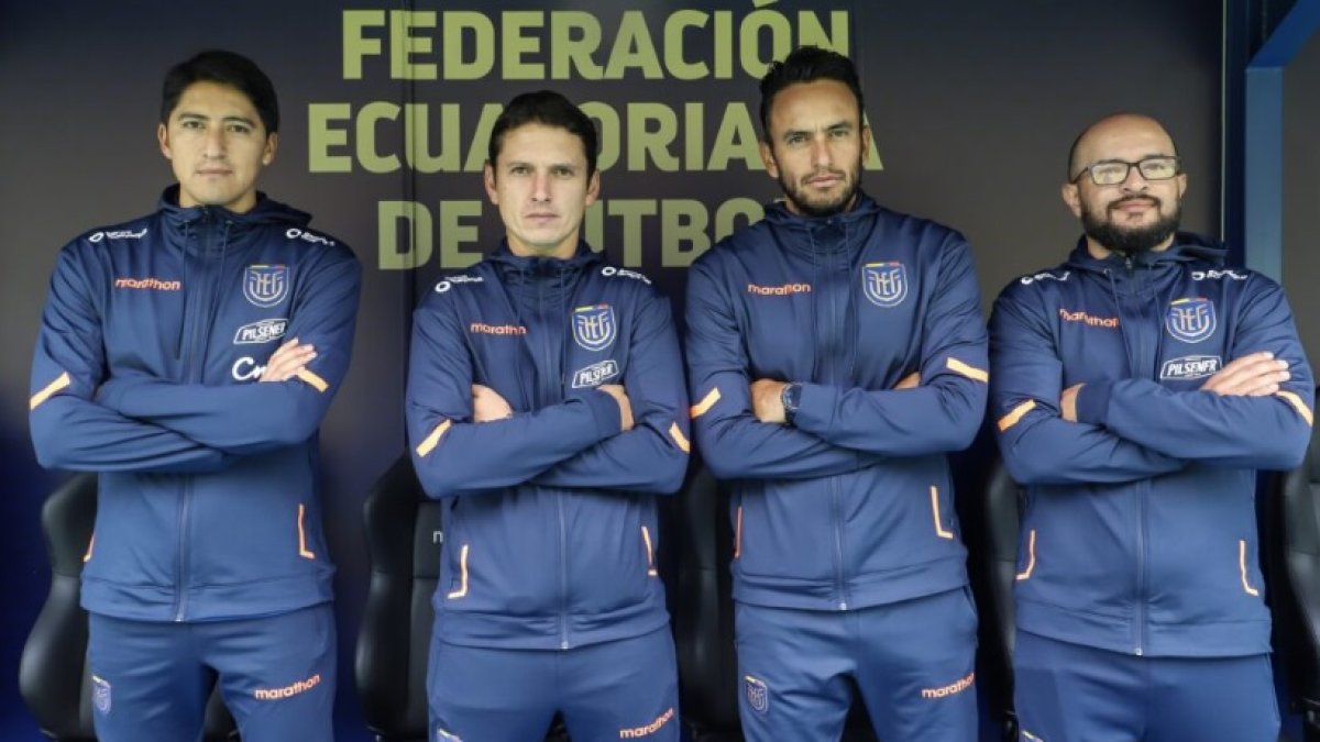 Los integrantes del cuerpo técnico de la Tricolor Sub-20.