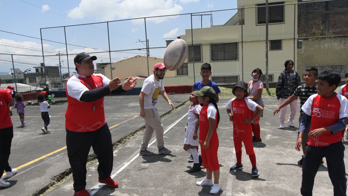 Los menores demostraron las habilidades que tienen gracias a las escuelas de rugby.