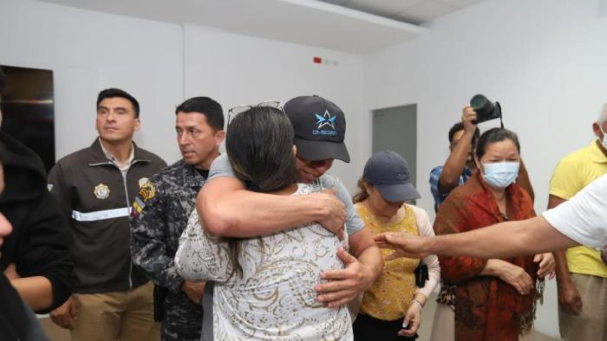 Neptalí Ramos, secuestrado el pasado 6 de marzo en Durán, pudo ser liberado y se reencontró con sus familiares.