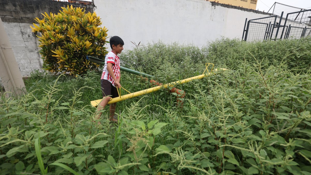 Situación. En la XIII etapa de la Alborada a los niños se les dificulta usar los juegos de los parques.
