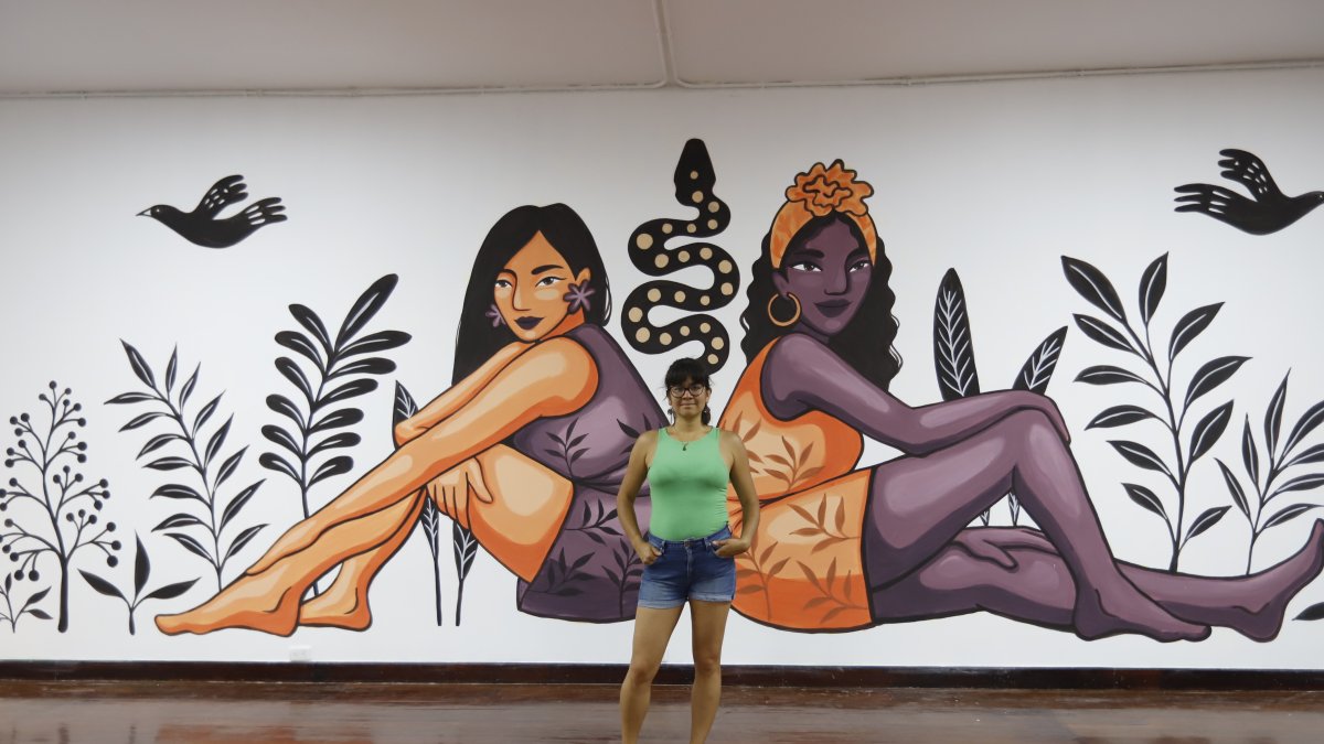 La feminista ‘Angie Vanesitaa’ nació en Cúcuta, Colombia, y vive en Quito hace 12 años.