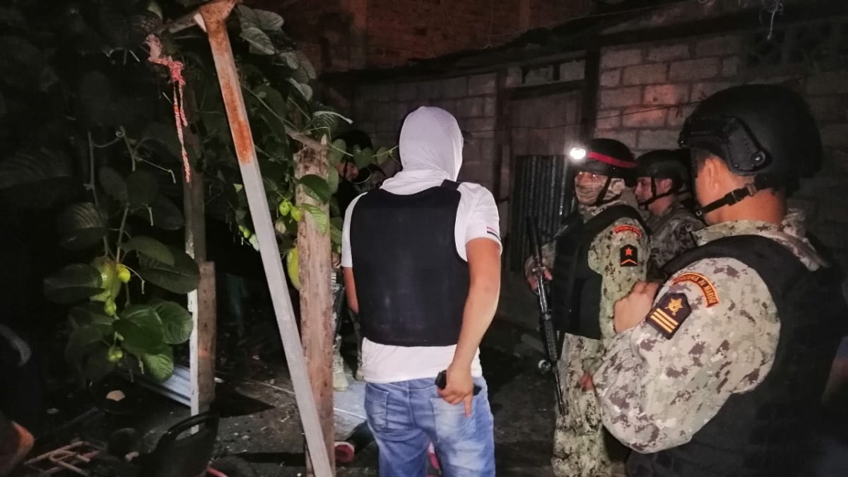 Acciones. Miembros de Fuerzas Armadas y la Policía ejecutaron una operación en la zona