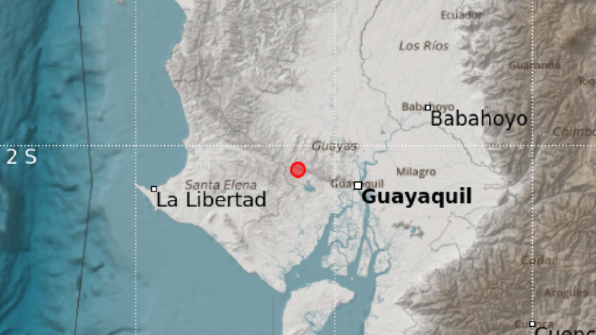 Imagen del punto donde se registró el sismo.